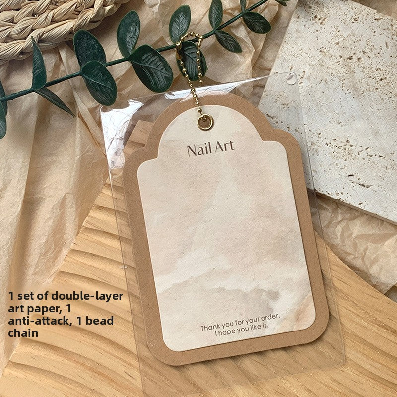 Double‑Layer Arch Nail Display Card – Premium INS‑Style Background Card for Press‑On Nails