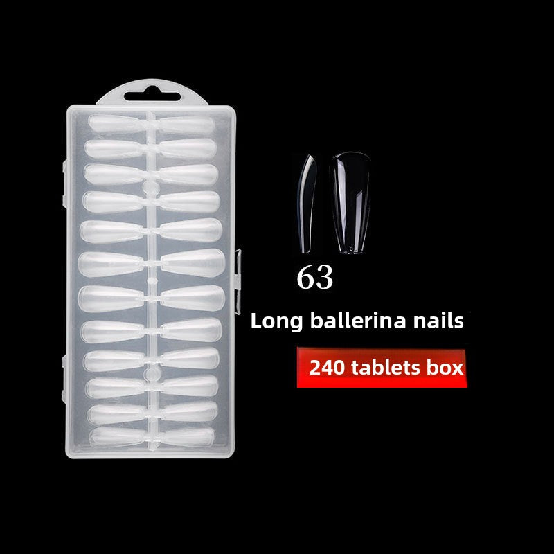 Nail Tips Press on nails pads Transparent and seamless 504 pcs Boxed fake nails (MOQ=3)