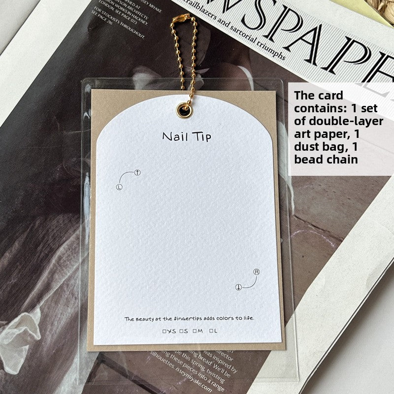 Double‑Layer Arch Nail Display Card – Premium INS‑Style Background Card for Press‑On Nails