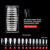 Nail Tips Press on nails pads Transparent and seamless 504 pcs Boxed fake nails (MOQ=3)
