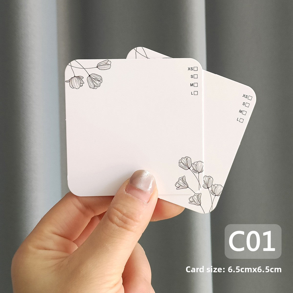 Assorted Square Nail Art Display Cards for Press‑On Nails(MOQ=50pcs)