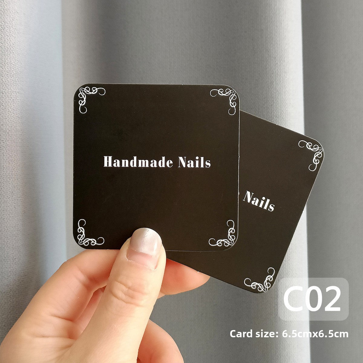 Assorted Square Nail Art Display Cards for Press‑On Nails(MOQ=50pcs)