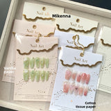 Elegant Gold Wave Nail Display Card for Press-On Nails