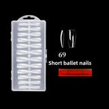 Nail Tips Press on nails pads Transparent and seamless 504 pcs Boxed fake nails (MOQ=3)