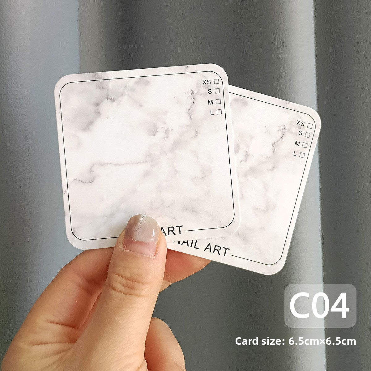 Assorted Square Nail Art Display Cards for Press‑On Nails(MOQ=50pcs)