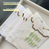 Elegant Gold Wave Nail Display Card for Press-On Nails