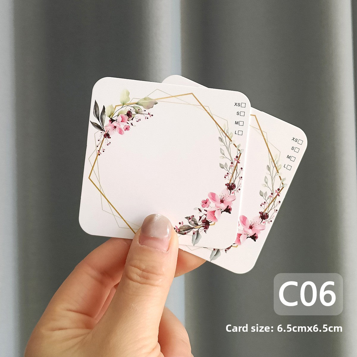 Assorted Square Nail Art Display Cards for Press‑On Nails(MOQ=50pcs)