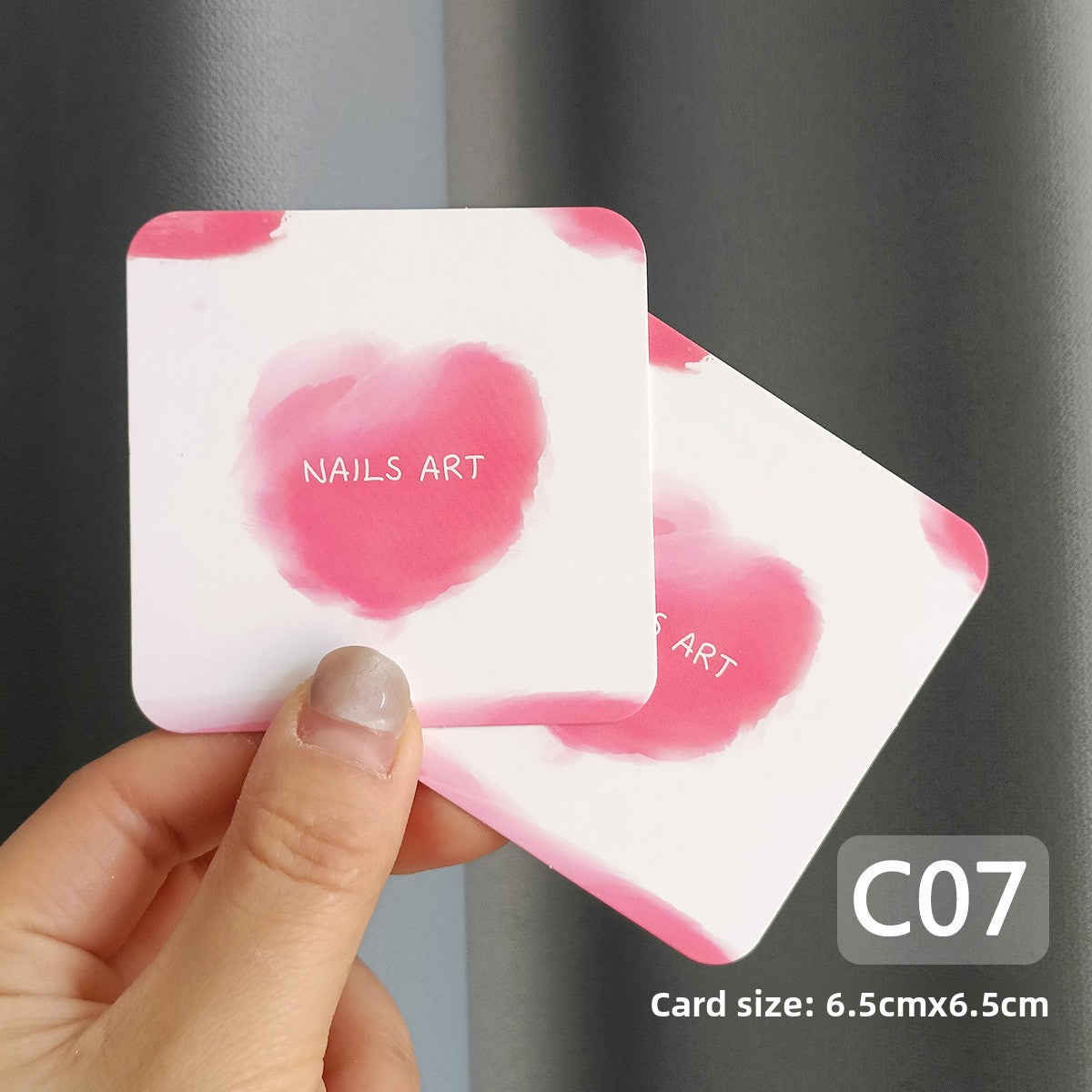 Assorted Square Nail Art Display Cards for Press‑On Nails(MOQ=50pcs)