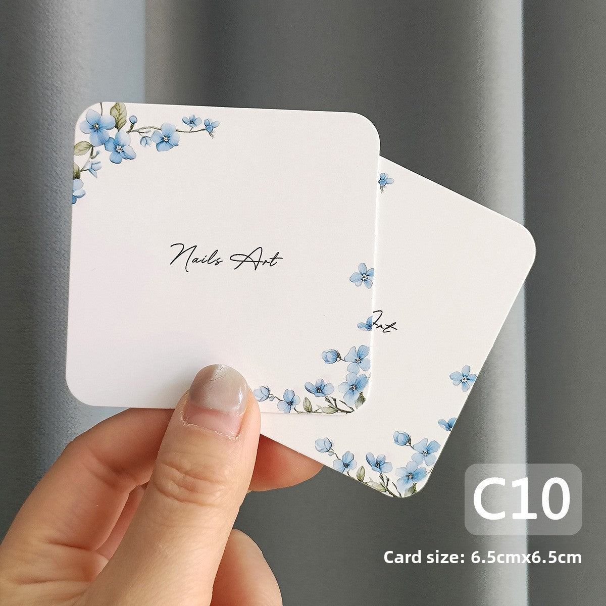 Assorted Square Nail Art Display Cards for Press‑On Nails(MOQ=50pcs)