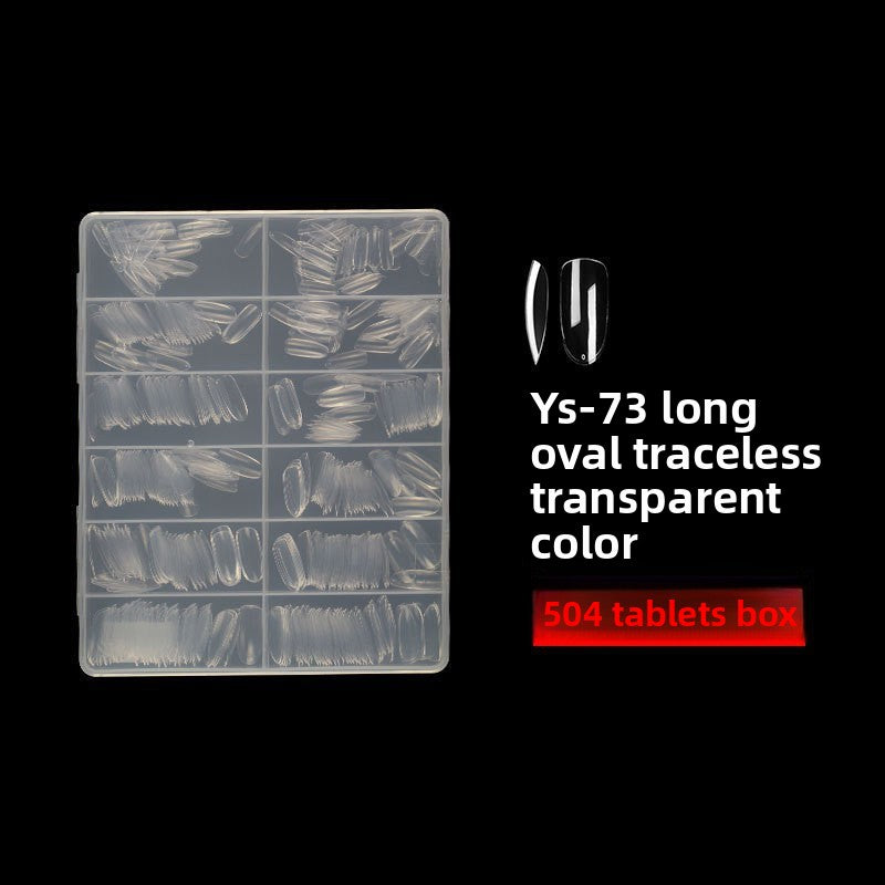 Nail Tips Press on nails pads Transparent and seamless 504 pcs Boxed fake nails (MOQ=3)