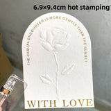 Embossed Rose Cotton Paper Nail Display Card – Elegant Handmade Press-On Nail Packaging