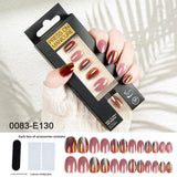 Mirror Chrome Glow Short Nail Set