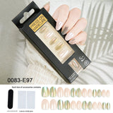 Mirror Chrome Glow Short Nail Set