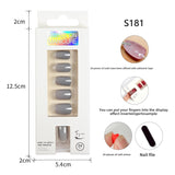 Classic Solid Color Short Nail Set