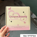 Pink Gradient Corrugated Mailer Box for Press‑On Nails – Sturdy Aesthetic Packaging Box