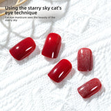 Starry Cat Eye Short Nail Set
