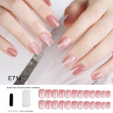 Starry Cat Eye Short Nail Set