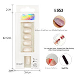 Classic Solid Color Short Nail Set