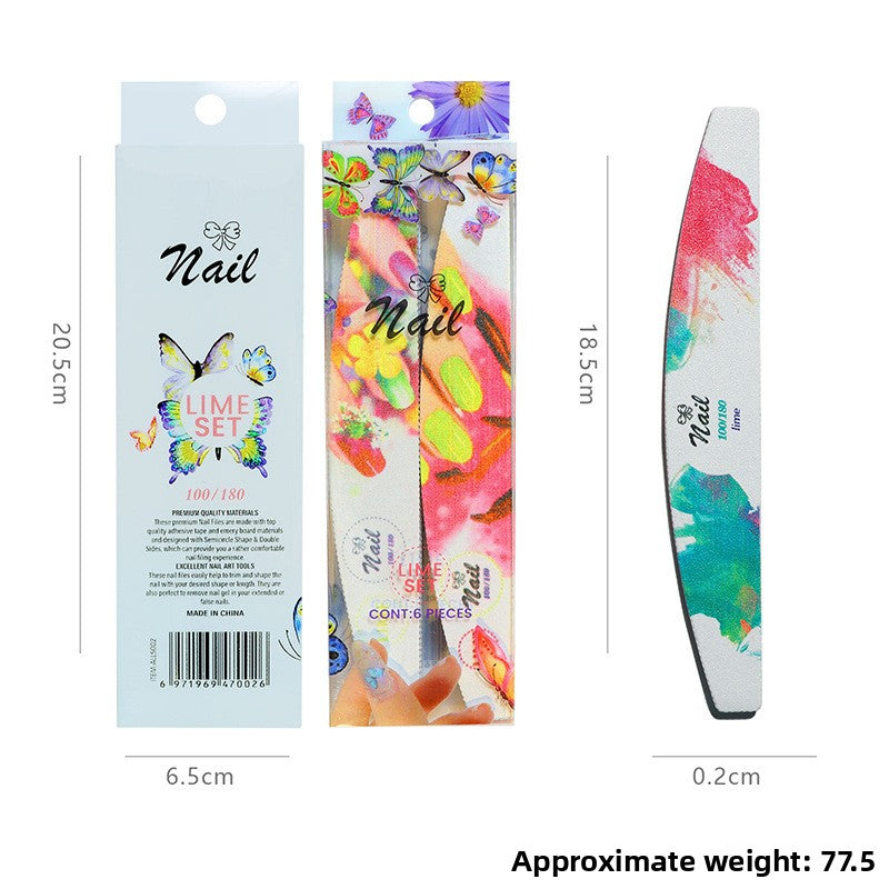 Christmas Printed Nail Files Set – Double-Sided Emery Boards for Manicure (MOQ=3)