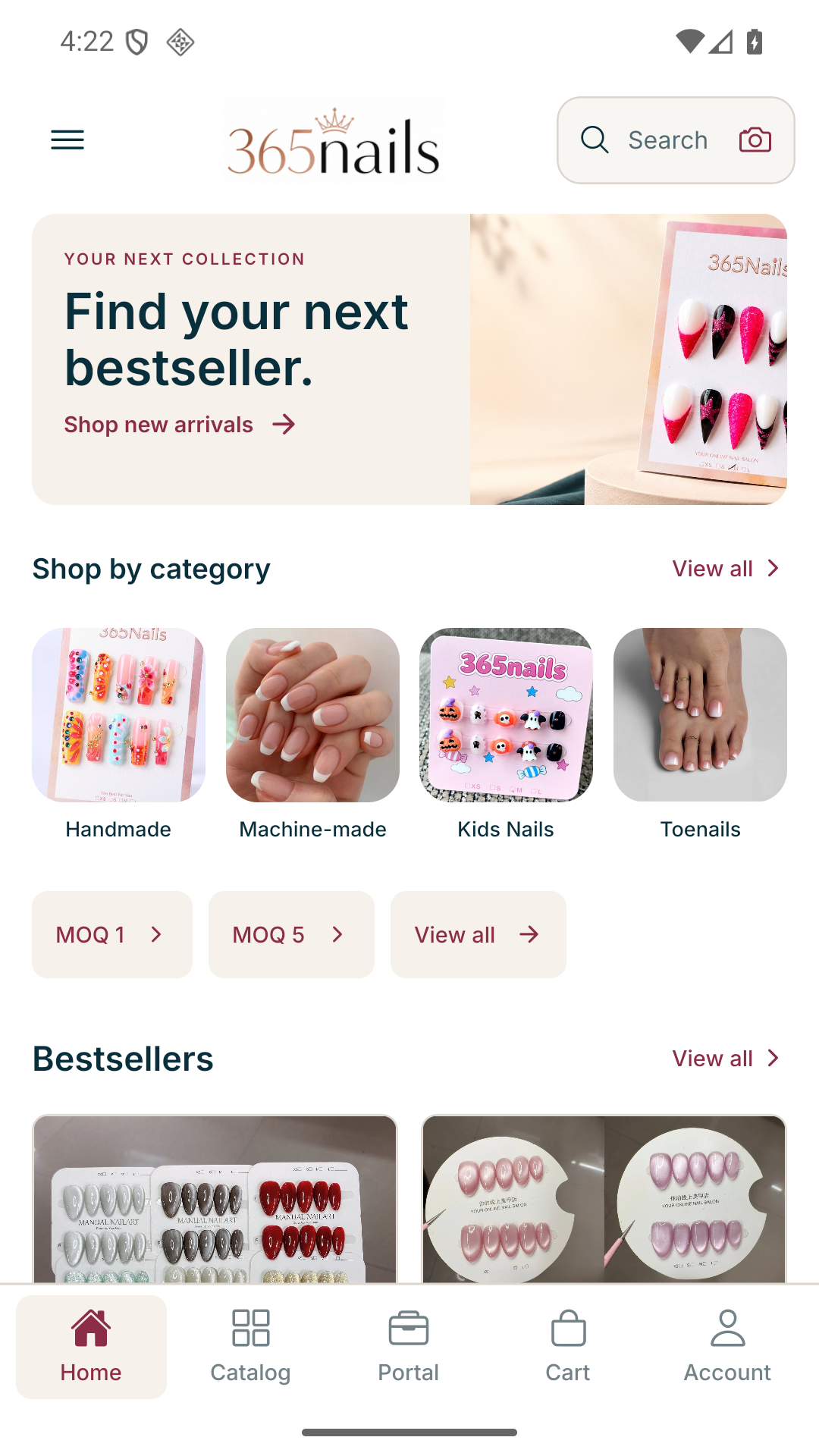 365nails Android app shopping home