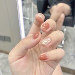裸色贝壳秋冬穿戴甲成品假指甲美甲贴片可拆卸甲片环保防水指甲片