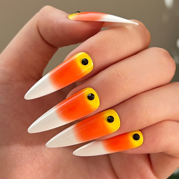 万圣节尖甲合集 press on nail美甲贴片指甲片假指甲穿戴美甲成品 - Imagem 4