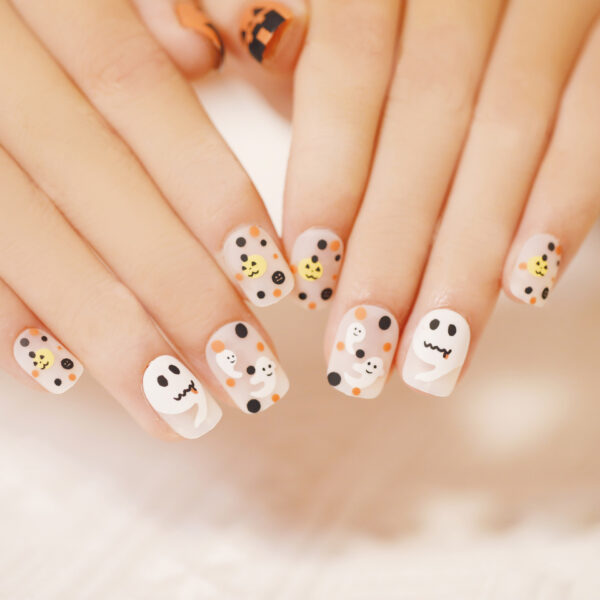 万圣节短款合集 false nail穿戴美甲成品假指甲美甲贴片指甲贴片 - Imagem 3