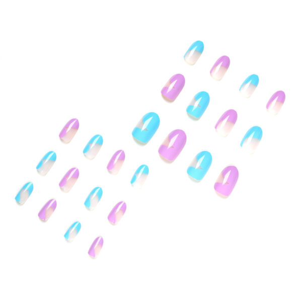 假指甲美甲贴片拼色美甲简约法式指甲贴片false nail外贸美甲批发 – Image 4