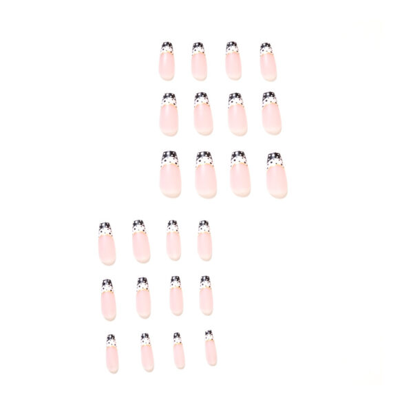 假指甲波点艺术风格美甲法式甲片拼色美甲贴片 nails 穿戴甲 批发 – Image 2