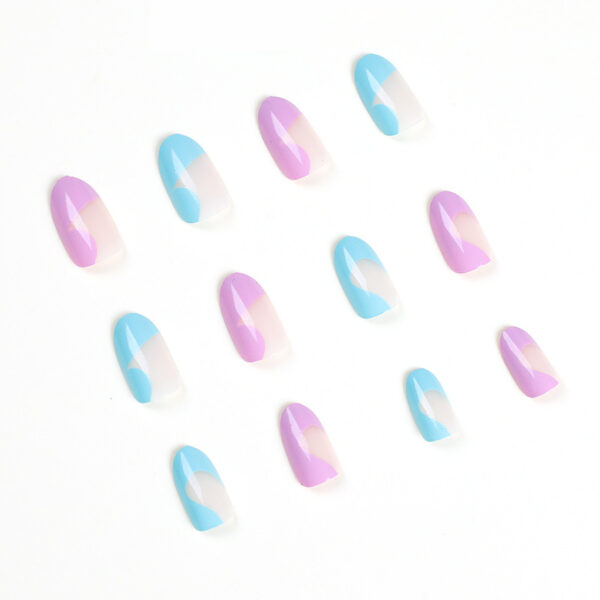 假指甲美甲贴片拼色美甲简约法式指甲贴片false nail外贸美甲批发 – Image 2