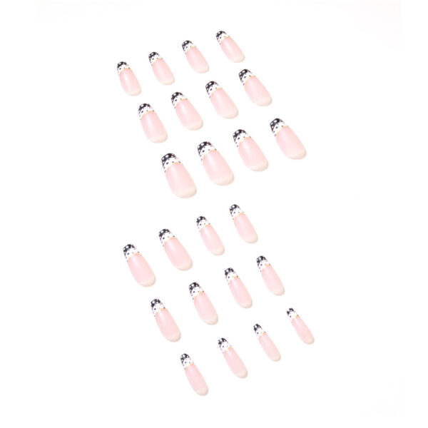 假指甲波点艺术风格美甲法式甲片拼色美甲贴片 nails 穿戴甲 批发 – Image 4