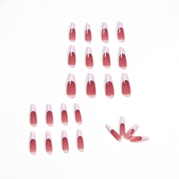 假指甲美甲贴片粉法式False nail穿戴美甲成品指甲贴片可拆卸甲片 - Imagen 3