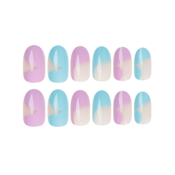 假指甲美甲贴片拼色美甲简约法式指甲贴片false nail外贸美甲批发 – Image 5