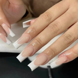 跨境外贸指甲片美甲片跨境穿戴甲假指甲短梯美甲指甲贴甲片批发