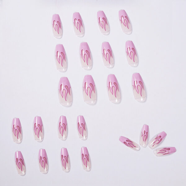 跨境专供香芋紫长芭蕾穿戴美甲成品假指甲美甲贴片指甲贴片可拆卸 - 图片 3