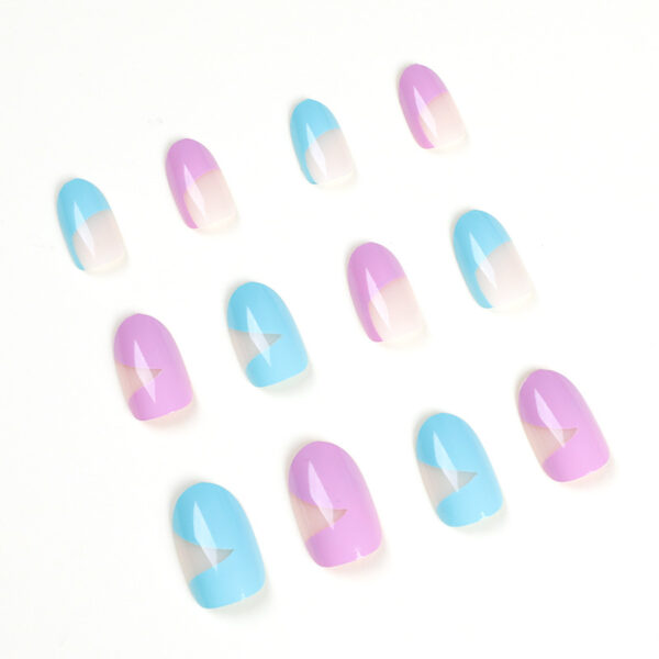 假指甲美甲贴片拼色美甲简约法式指甲贴片false nail外贸美甲批发 – Image 3