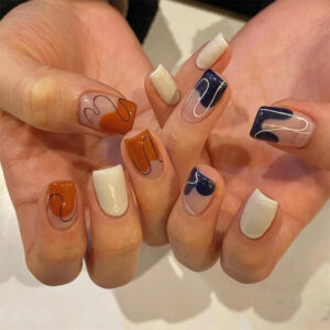 假指甲美甲贴片简约涂鸦美甲显白指甲贴片false nail外贸美甲批发